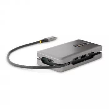 StarTech.com USB-C mitmepordiadapter - 4K 60Hz HDMI/DP - 3-pordiline USB-jaotur - 100W toiteedastus - GbE - reisimini dokkimisjaam laadimisega - 30 cm ümberkeeratav kaabel