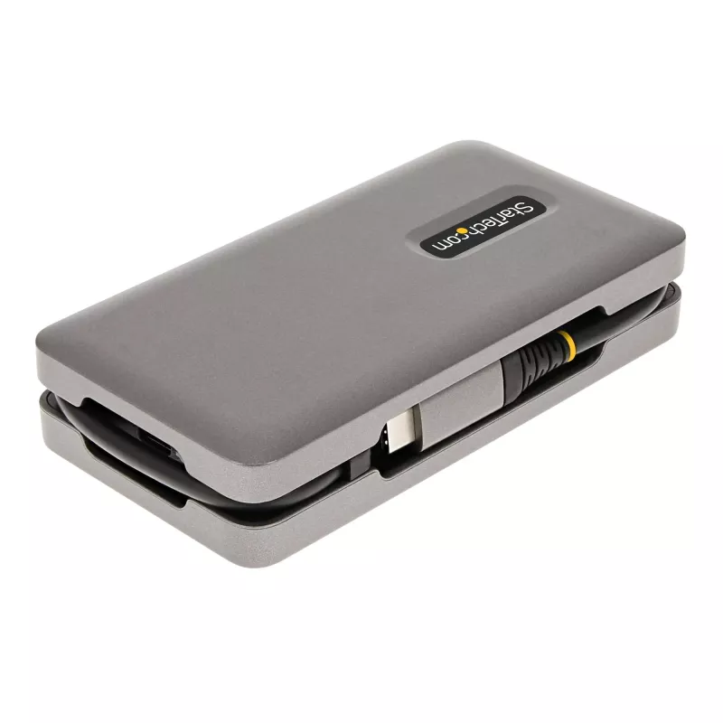 StarTech.com USB-C mitmepordiadapter - 4K 60Hz HDMI/DP - 3-pordiline USB-jaotur - 100W toiteedastus - GbE - reisimini dokkimisjaam laadimisega - 30 cm ümberkeeratav kaabel