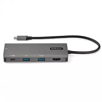 StarTech.com USB C multiliideseadme adapter - 10Gbps USB USB-C minidokk 4K 30Hz HDMI-ga - 100W toiteedastuse läbipääs - 3-pordiline USB-jaotur, GbE - USB 3.1/3.2 Gen 2 sülearvuti dokk - 10 inch kaabel