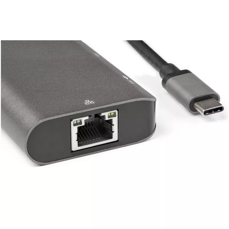 StarTech.com USB C multiliideseadme adapter - 10Gbps USB USB-C minidokk 4K 30Hz HDMI-ga - 100W toiteedastuse läbipääs - 3-pordiline USB-jaotur, GbE - USB 3.1/3.2 Gen 2 sülearvuti dokk - 10 inch kaabel