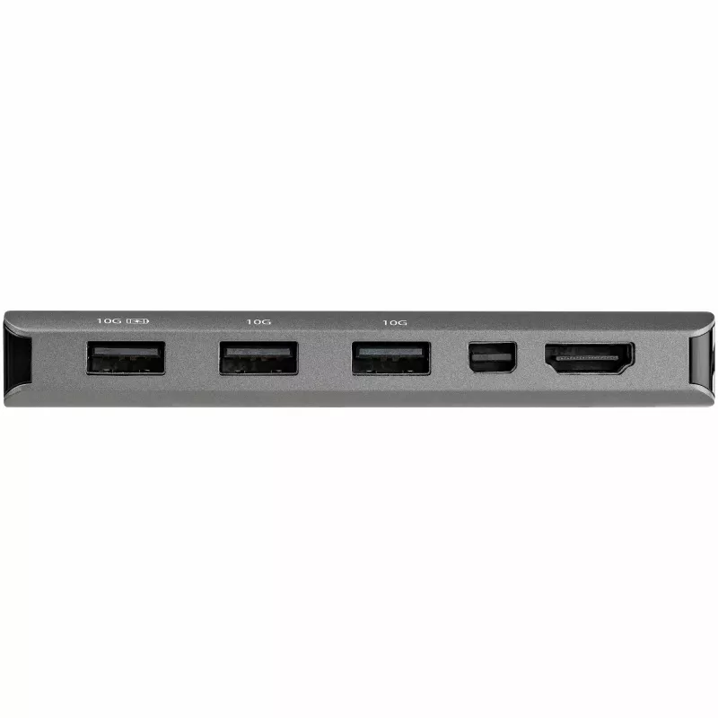 StarTech.com USB C Multiport Adapter – USB-C HDMI-le või Mini DisplayPort 4K 60 Hz, 100 W toiteedastuse läbipääs, 4-pordiline 10 Gbps USB-jaotur – USB USB-C mini dokk – 12-tollise kinnitatud kaabliga
