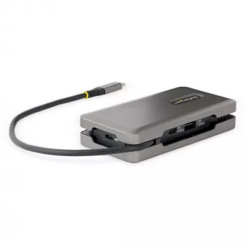 StarTech.com USB-C mitmeportne adapter - HDMI/VGA - 4K 60Hz - 3-pordine USB-jaotur - 100 W toiteedastus - GbE - reisi-minidokkijaam koos laadimisega - 1 jalga/30 cm mähitav kaabel
