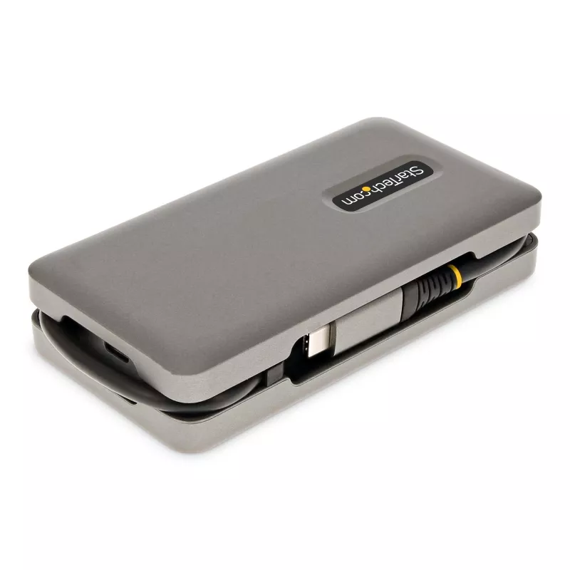 StarTech.com USB-C mitmeportne adapter - HDMI/VGA - 4K 60Hz - 3-pordine USB-jaotur - 100 W toiteedastus - GbE - reisi-minidokkijaam koos laadimisega - 1 jalga/30 cm mähitav kaabel