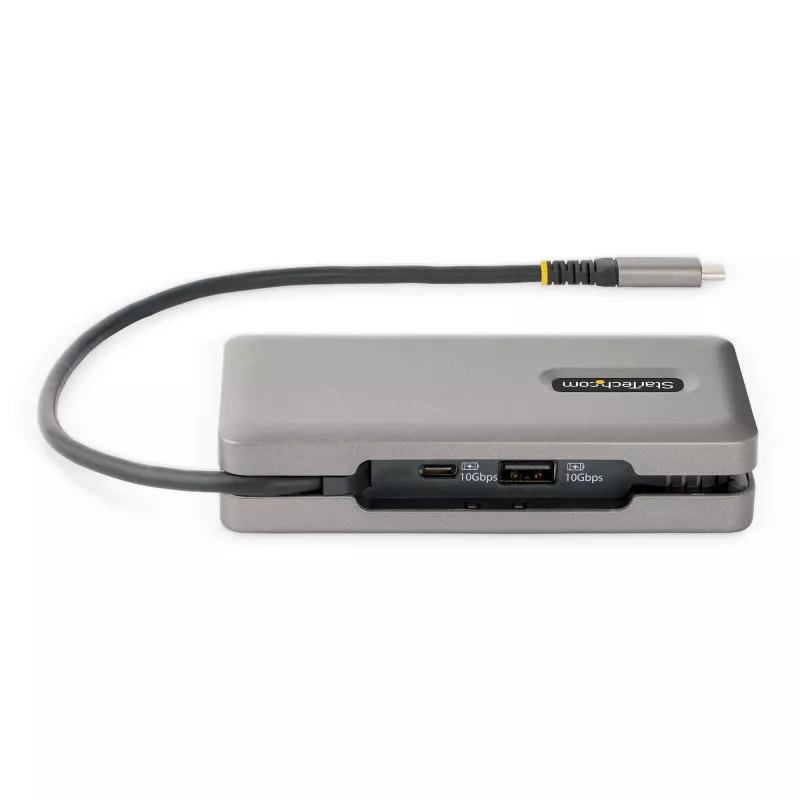 StarTech.com USB-C mitmeportne adapter - HDMI/VGA - 4K 60Hz - 3-pordine USB-jaotur - 100 W toiteedastus - GbE - reisi-minidokkijaam koos laadimisega - 1 jalga/30 cm mähitav kaabel