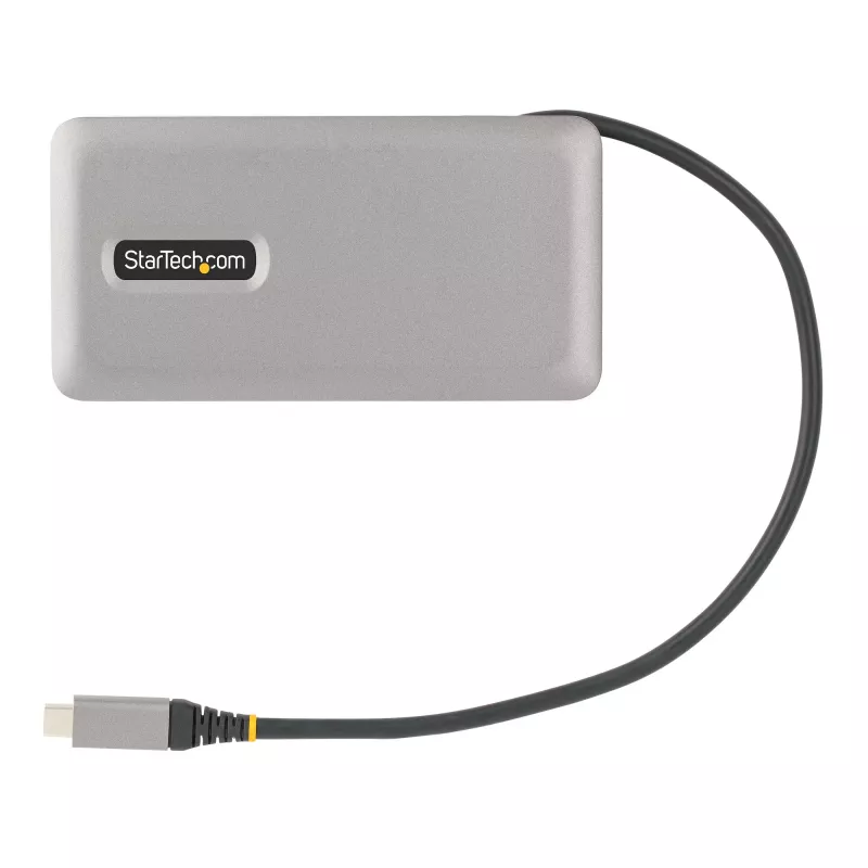 StarTech.com USB-C mitmeportne adapter - HDMI/VGA - 4K 60Hz - 3-pordine USB-jaotur - 100 W toiteedastus - GbE - reisi-minidokkijaam koos laadimisega - 1 jalga/30 cm mähitav kaabel