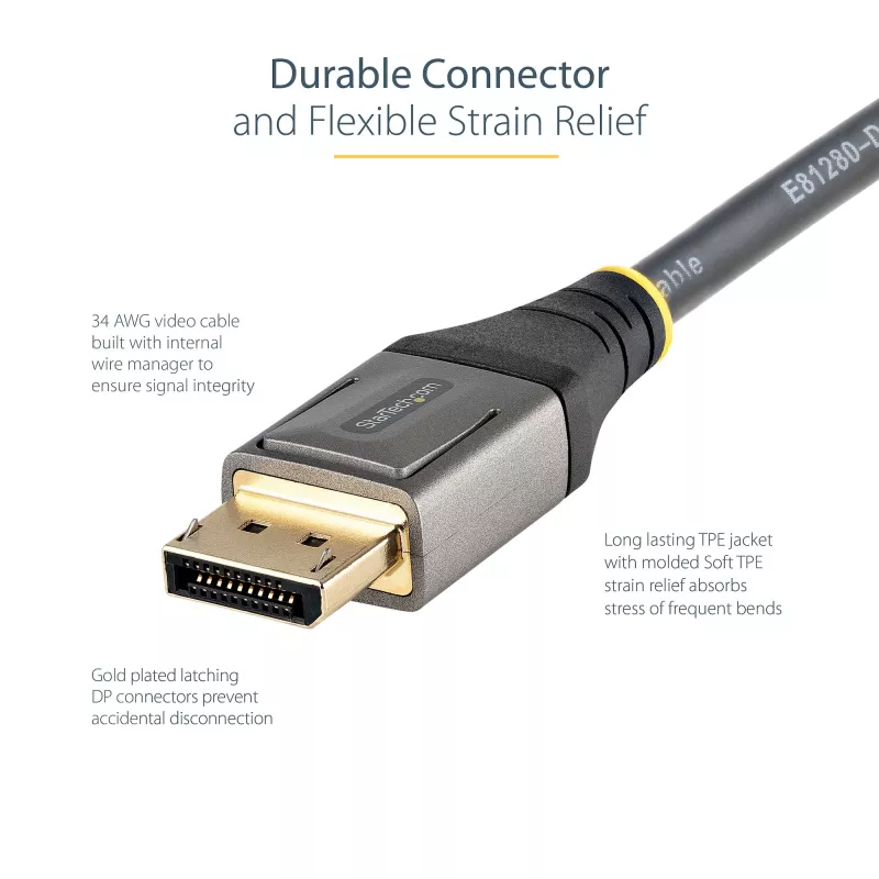 StarTech.com 3ft (1m) VESA-sertifitseeritud DisplayPort 1.4 kaabel - 8K 60Hz HDR10 - Ultra HD 4K 120Hz Video - DP 1.4 kaabel/juhe - monitoridele/ekraanidele - DisplayPort-DisplayPort kaabel - M/M