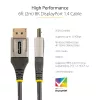 StarTech.com 6ft (2m) VESA Certified DisplayPort 1.4 kaabel - 8K 60Hz HDR10 - Ultra HD 4K 120Hz Video - DP 1.4 kaabel / Cord - For Monitors/Displays - DisplayPort to DisplayPort kaabel - M/M