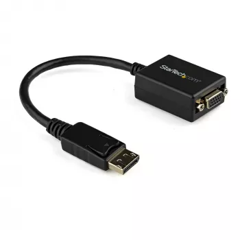 StarTech.com DisplayPort VGA-adapter – aktiivne DP-VGA-muundur – 1080p video – DisplayPort-sertifitseeritud – DP/DP++ allikas VGA-kuvarile kaabeladapteri pistik – lukustuva DP-pistikuga