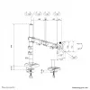 Neomounts DS60-600BL1 monitorihoidik 10-32 tolli - Quick-fix - 180°-tõke
