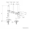 Neomounts DS60-600BL1 monitorihoidik 10-32 tolli - Quick-fix - 180°-tõke