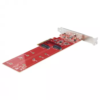 StarTech.com Dual M.2 PCIe SSD Adapter Card, PCIe x8 / x16 to Dual NVMe or AHCI M.2 SSDs, PCI Express 4.0, 7.8GBps/Drive, Bifurcation Required - Windows/Linux Ühilduv