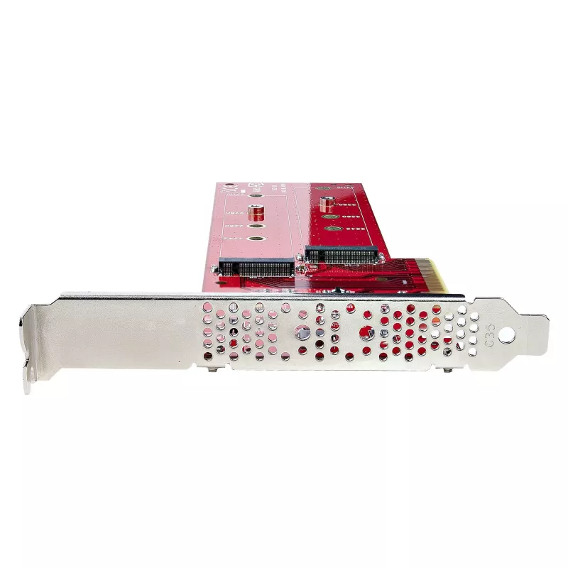 StarTech.com Dual M.2 PCIe SSD Adapter Card, PCIe x8 / x16 to Dual NVMe or AHCI M.2 SSDs, PCI Express 4.0, 7.8GBps/Drive, Bifurcation Required - Windows/Linux Ühilduv