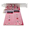 StarTech.com Dual M.2 PCIe SSD Adapter Card, PCIe x8 / x16 to Dual NVMe or AHCI M.2 SSDs, PCI Express 4.0, 7.8GBps/Drive, Bifurcation Required - Windows/Linux Ühilduv
