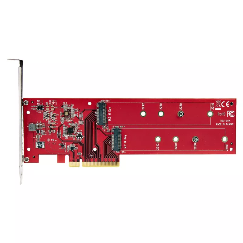 StarTech.com Dual M.2 PCIe SSD Adapter Card, PCIe x8 / x16 to Dual NVMe or AHCI M.2 SSDs, PCI Express 4.0, 7.8GBps/Drive, Bifurcation Required - Windows/Linux Ühilduv