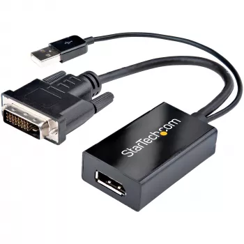 StarTech.com DVI-DisplayPort-adapter – USB-toide – 1920 x 1200 – DVI-DisplayPort-muundur – videoadapter – DVI-D DP-le