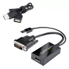 StarTech.com DVI-DisplayPort-adapter – USB-toide – 1920 x 1200 – DVI-DisplayPort-muundur – videoadapter – DVI-D DP-le