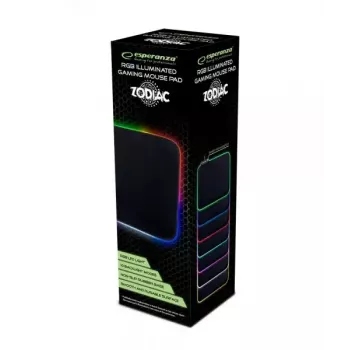 Mänguhiirematt ESPERANZA EGP105 — 350×250 mm, must, USB-toitega, mittelibisev alus