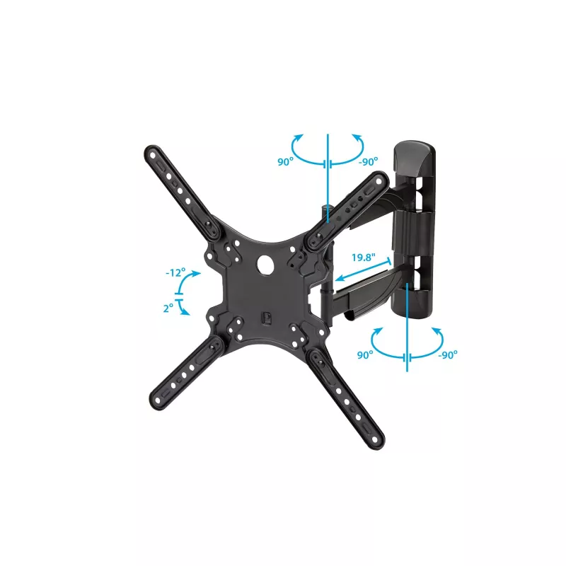 StarTech.com Full Motion TV seinakinnitus - 32-55 tolli (77 naela/35 kg) VESA-ekraanid - madala profiiliga universaalne lameekraani TV seinakinnitus - vastupidav reguleeritav kallutus-/pööramisnurgaga liigendhoob