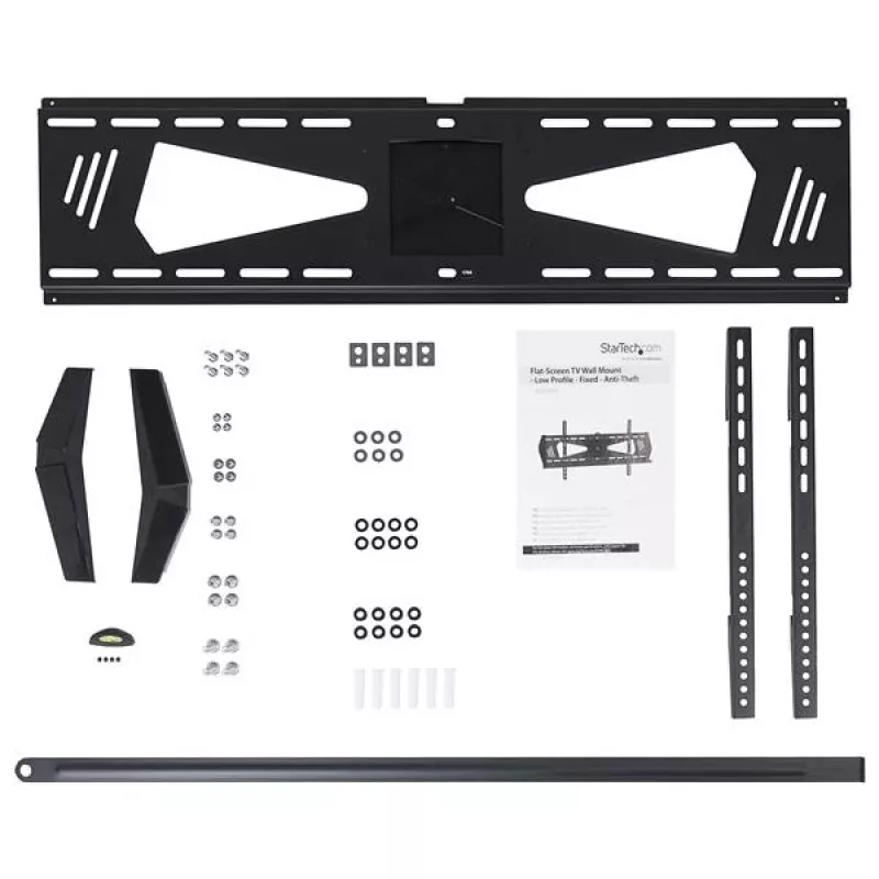 StarTech.com madalaprofiililine teleri seinakinnitus – fikseeritud, 94 cm (37 tolli), 190,5 cm (75 tolli), 300 x 200 mm, 800 x 400 mm, plast, teras, must