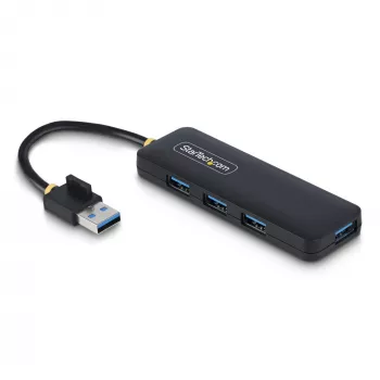 StarTech.com 4-pordiline USB-A jaotur, 5 Gbps, siinivõimsusega, väike reisi-mini-USB-jaotur, mitme pordiga USB 3.0 jagaja, kaasaskantav USB-jaotur, ülevoolukaitse (OCP)