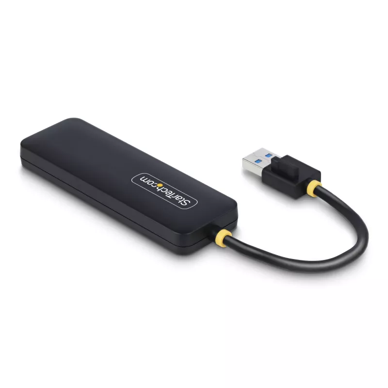StarTech.com 4-pordiline USB-A jaotur, 5 Gbps, siinivõimsusega, väike reisi-mini-USB-jaotur, mitme pordiga USB 3.0 jagaja, kaasaskantav USB-jaotur, ülevoolukaitse (OCP)