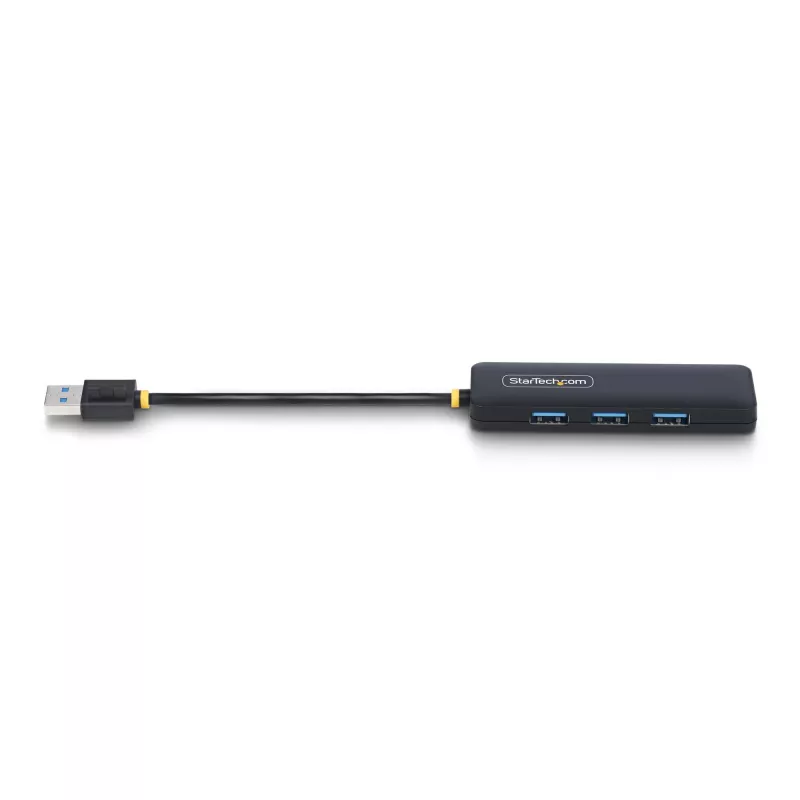 StarTech.com 4-pordiline USB-A jaotur, 5 Gbps, siinivõimsusega, väike reisi-mini-USB-jaotur, mitme pordiga USB 3.0 jagaja, kaasaskantav USB-jaotur, ülevoolukaitse (OCP)