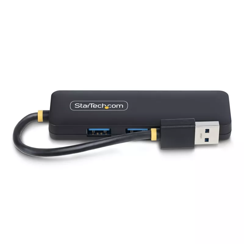 StarTech.com 4-pordiline USB-A jaotur, 5 Gbps, siinivõimsusega, väike reisi-mini-USB-jaotur, mitme pordiga USB 3.0 jagaja, kaasaskantav USB-jaotur, ülevoolukaitse (OCP)