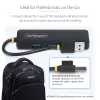 StarTech.com 4-pordiline USB-A jaotur, 5 Gbps, siinivõimsusega, väike reisi-mini-USB-jaotur, mitme pordiga USB 3.0 jagaja, kaasaskantav USB-jaotur, ülevoolukaitse (OCP)