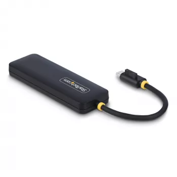 StarTech.com 4-pordiline USB-C jaotur, 5 Gbps, USB-C kuni 4x USB-A, siiniga toidetav, väike reisimini jaotur, mitme pordiga USB 3.0 jaotur, kaasaskantav jaotur, ülevoolukaitse