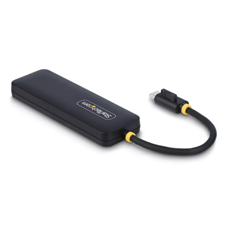 StarTech.com 4-pordiline USB-C jaotur, 5 Gbps, USB-C kuni 4x USB-A, siiniga toidetav, väike reisimini jaotur, mitme pordiga USB 3.0 jaotur, kaasaskantav jaotur, ülevoolukaitse