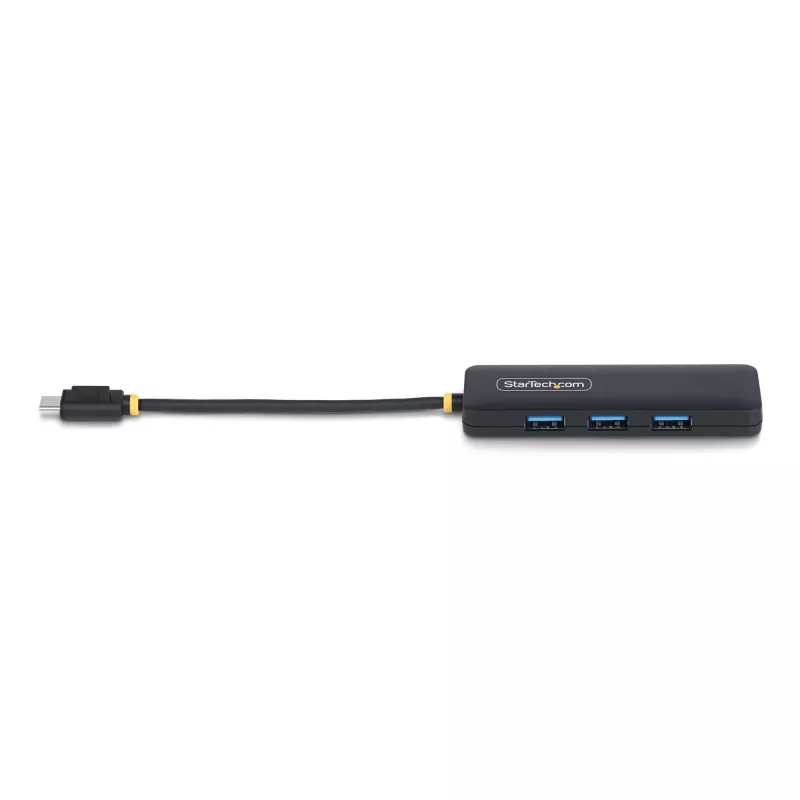 StarTech.com 4-pordiline USB-C jaotur, 5 Gbps, USB-C kuni 4x USB-A, siiniga toidetav, väike reisimini jaotur, mitme pordiga USB 3.0 jaotur, kaasaskantav jaotur, ülevoolukaitse