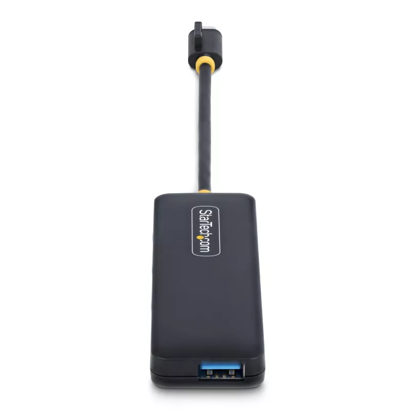 StarTech.com 4-pordiline USB-C jaotur, 5 Gbps, USB-C kuni 4x USB-A, siiniga toidetav, väike reisimini jaotur, mitme pordiga USB 3.0 jaotur, kaasaskantav jaotur, ülevoolukaitse