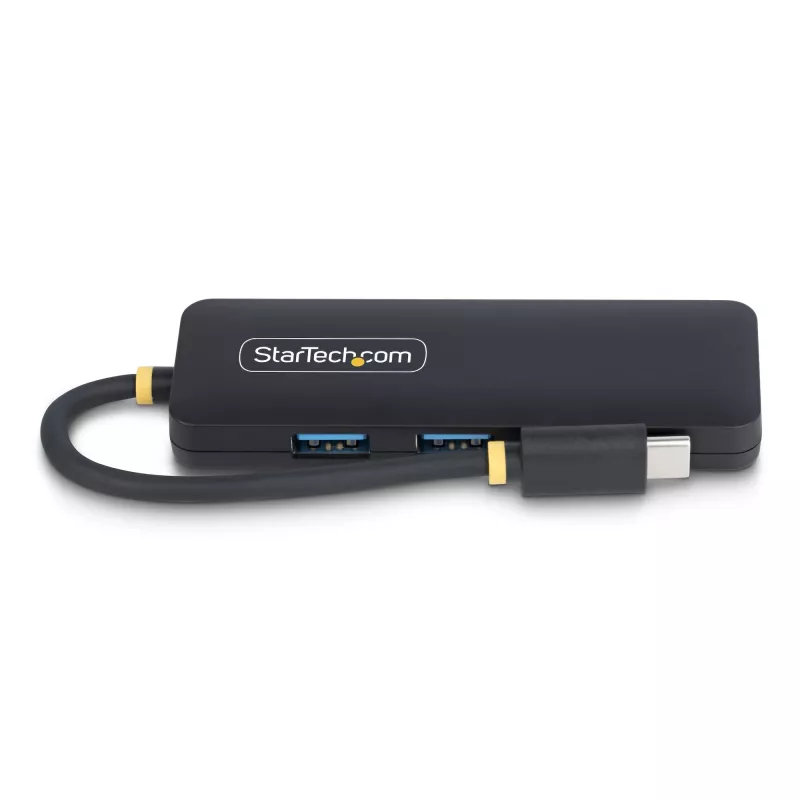 StarTech.com 4-pordiline USB-C jaotur, 5 Gbps, USB-C kuni 4x USB-A, siiniga toidetav, väike reisimini jaotur, mitme pordiga USB 3.0 jaotur, kaasaskantav jaotur, ülevoolukaitse