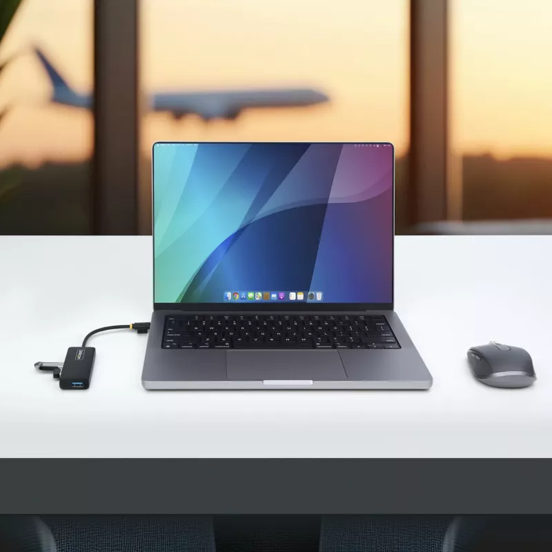 StarTech.com 4-pordiline USB-C jaotur, 5 Gbps, USB-C kuni 4x USB-A, siiniga toidetav, väike reisimini jaotur, mitme pordiga USB 3.0 jaotur, kaasaskantav jaotur, ülevoolukaitse