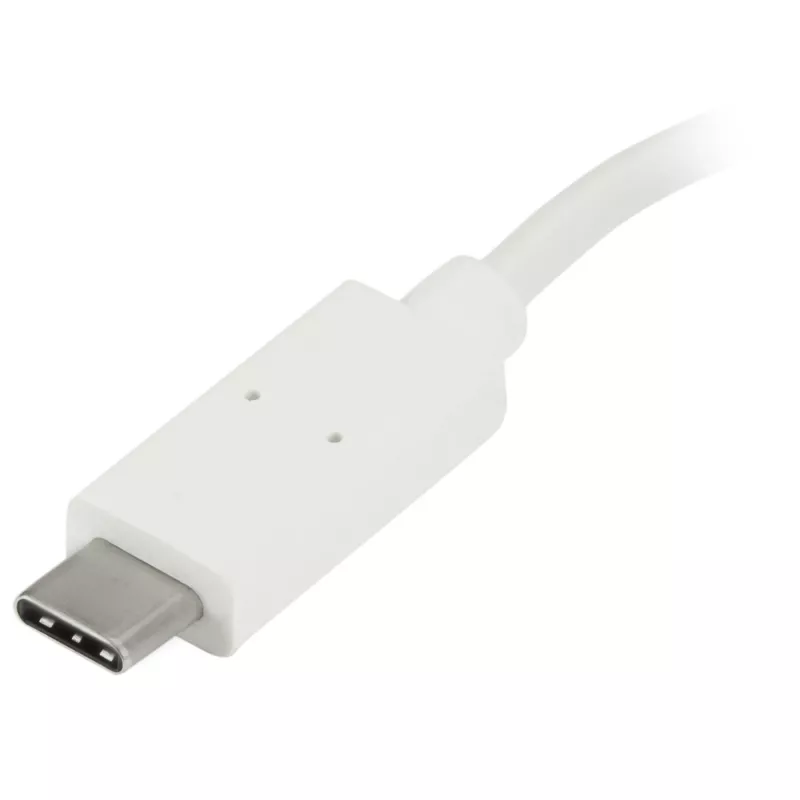 StarTech.com 4-pordiline USB-C-jaotur, 1x USB-C ja 3x USB-A porti (SuperSpeed 5 Gbit/s) – USB-siini toitega – kaasaskantav/sülearvuti USB 3.0 adapterjaotur – USB 3.1 Gen 1 / USB 3.2 Gen 1 USB-C jaotur – valge