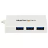 StarTech.com 4-pordiline USB-C-jaotur, 1x USB-C ja 3x USB-A porti (SuperSpeed 5 Gbit/s) – USB-siini toitega – kaasaskantav/sülearvuti USB 3.0 adapterjaotur – USB 3.1 Gen 1 / USB 3.2 Gen 1 USB-C jaotur – valge