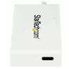 StarTech.com 4-pordiline USB-C-jaotur, 1x USB-C ja 3x USB-A porti (SuperSpeed 5 Gbit/s) – USB-siini toitega – kaasaskantav/sülearvuti USB 3.0 adapterjaotur – USB 3.1 Gen 1 / USB 3.2 Gen 1 USB-C jaotur – valge