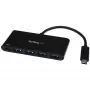 StarTech.com 4-pordiline USB-C-jaotur 4 USB-tüüp-A-pordiga (USB 3.0 SuperSpeed 5 Gbps) – 60 W toite edastamise läbiv laadimine – USB 3.1 Gen 1 / USB 3.2 Gen 1 sülearvuti jaoturi adapter – MacBook, Dell