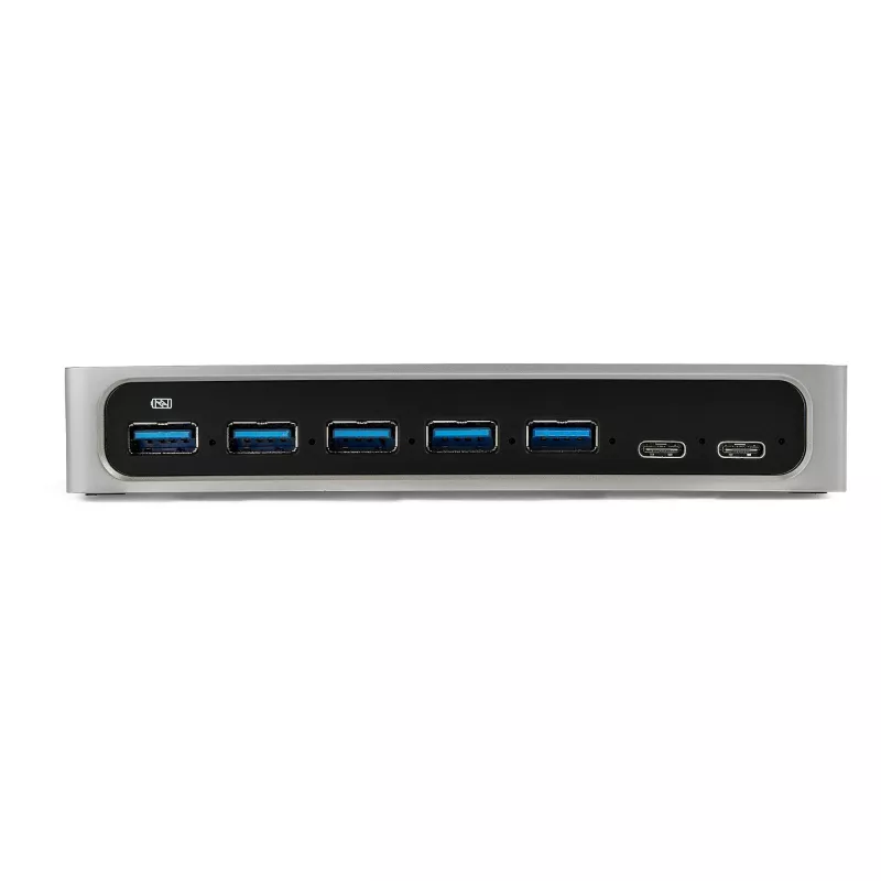 StarTech.com 7 pordiga USB-C-jaotur kiirlaadimispordiga - USB-C 5-le USB-A-le ja 2-le USB-C-le (USB 3.0 SuperSpeed 5 Gbit/s) - toiteadapteriga USB 3.2 Gen 1 USB-C jaotur - laua-/sülearvutijaotur