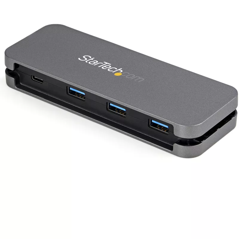 StarTech.com 4-pordiline USB-C-jaotur – 3x USB-A / 1x USB-C – 5 Gbps USB 3.0 USB-C jaotur (3.2/3.1 Gen 1) – siiniga toidetav – kaasaskantav USB-C–USB-A-adapteri jaotur – 28,5 cm (11,2 tolli) kaabel koos kaablihaldusega