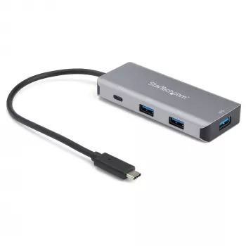 StarTech.com 4-pordiline USB-C-jaotur 3x USB-A ja 1x USB-C-ga – SuperSpeed 10 Gbps USB USB-C 3.1/3.2 Gen 2 jaotur – USB-siinitoitega – kompaktne USB-C–USB-adapterjaotur – kaasaskantav/sülearvutijaotur – alumiiniumist