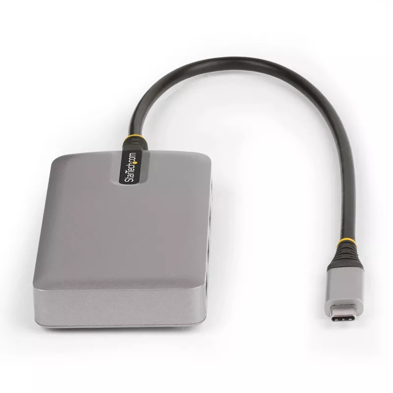 StarTech.com 4-pordiline USB-C jaotur USB-C DP Alt Mode videoväljundiga 4K 60Hz - 3x USB-A, 1x USB USB-C, 100W Power Delivery läbiv, USB 3.2 10Gbps, 30cm kaabel, kaasaskantav USB-jaotur
