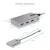 StarTech.com 4-pordiline USB-C jaotur USB-C DP Alt Mode videoväljundiga 4K 60Hz - 3x USB-A, 1x USB USB-C, 100W Power Delivery läbiv, USB 3.2 10Gbps, 30cm kaabel, kaasaskantav USB-jaotur