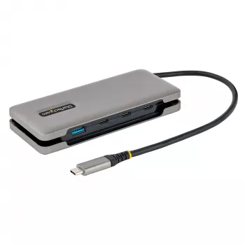 StarTech.com 4-pordiline USB-C jaotur - 1x USB-A ja 3x USB-C porti - USB 3.2 Gen 2 (10 Gbit/s) - siiniga toidetav - USB-tüüp C jaotur koos 12,6 tolli/32 cm ümbermähitava kaabliga - kaasaskantav USB-C - USB-A jaotur