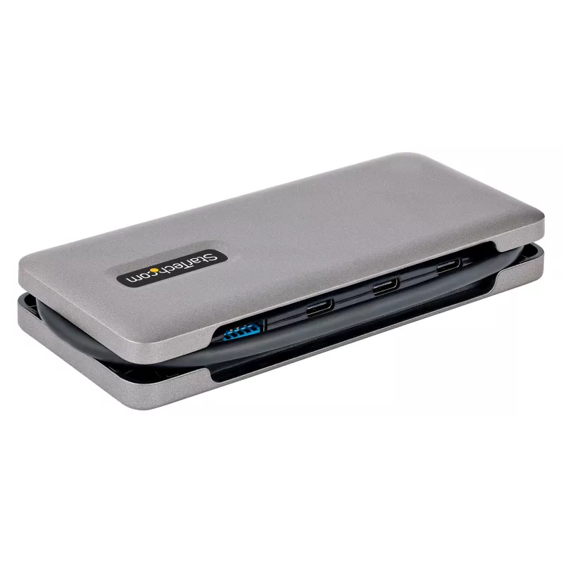 StarTech.com 4-pordiline USB-C jaotur - 1x USB-A ja 3x USB-C porti - USB 3.2 Gen 2 (10 Gbit/s) - siiniga toidetav - USB-tüüp C jaotur koos 12,6 tolli/32 cm ümbermähitava kaabliga - kaasaskantav USB-C - USB-A jaotur