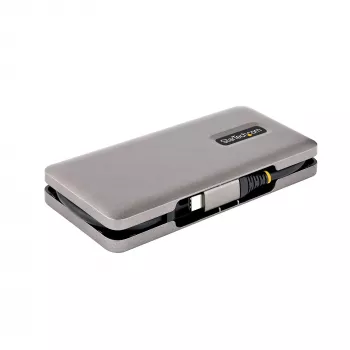 StarTech.com 4-pordiline USB-C-jaotur, 4x USB-C-porti, USB 3.2 Gen 2 (10 Gbit/s) - kaasaskantav USB-C-jaotur 100W toiteedastusega - USB USB-C jaotur 12,6 tolli/32 cm ümber keeratava kaabliga