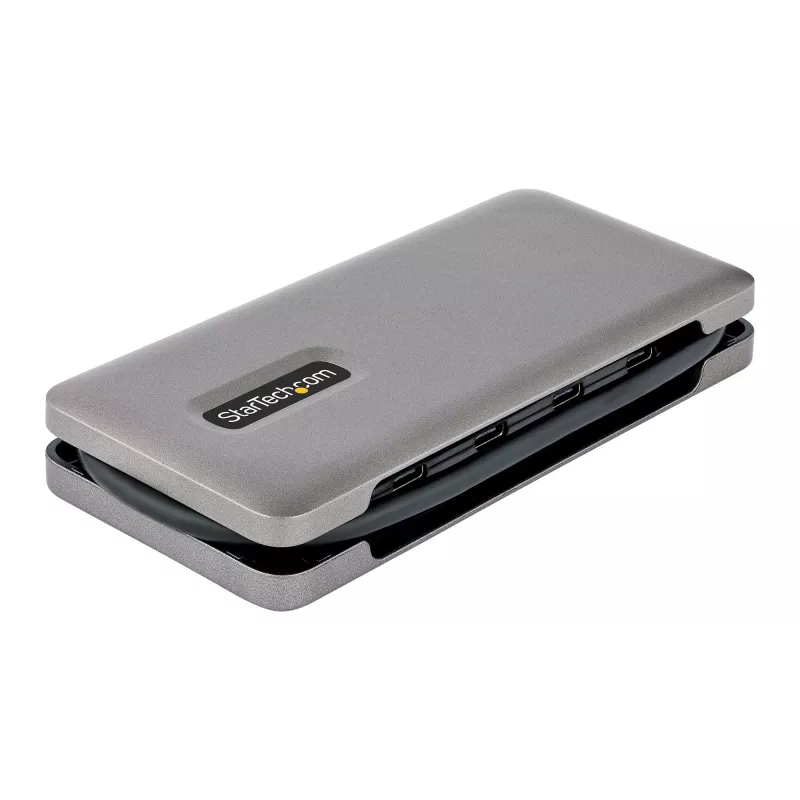 StarTech.com 4-pordiline USB-C-jaotur, 4x USB-C-porti, USB 3.2 Gen 2 (10 Gbit/s) - kaasaskantav USB-C-jaotur 100W toiteedastusega - USB USB-C jaotur 12,6 tolli/32 cm ümber keeratava kaabliga