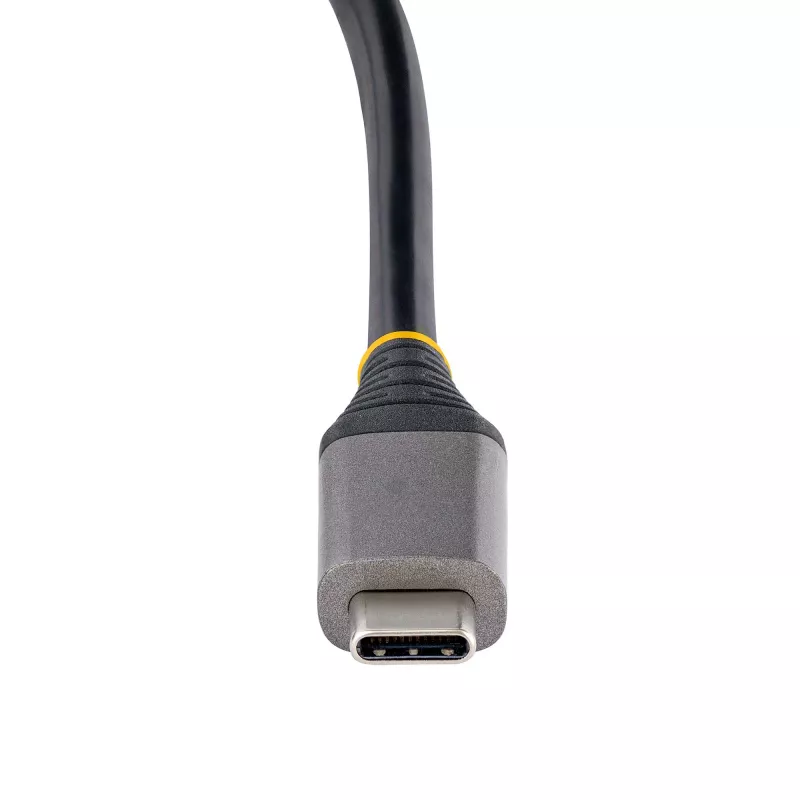 StarTech.com 4-pordiline USB-C-jaotur, 4x USB-C-porti, USB 3.2 Gen 2 (10 Gbit/s) - kaasaskantav USB-C-jaotur 100W toiteedastusega - USB USB-C jaotur 12,6 tolli/32 cm ümber keeratava kaabliga