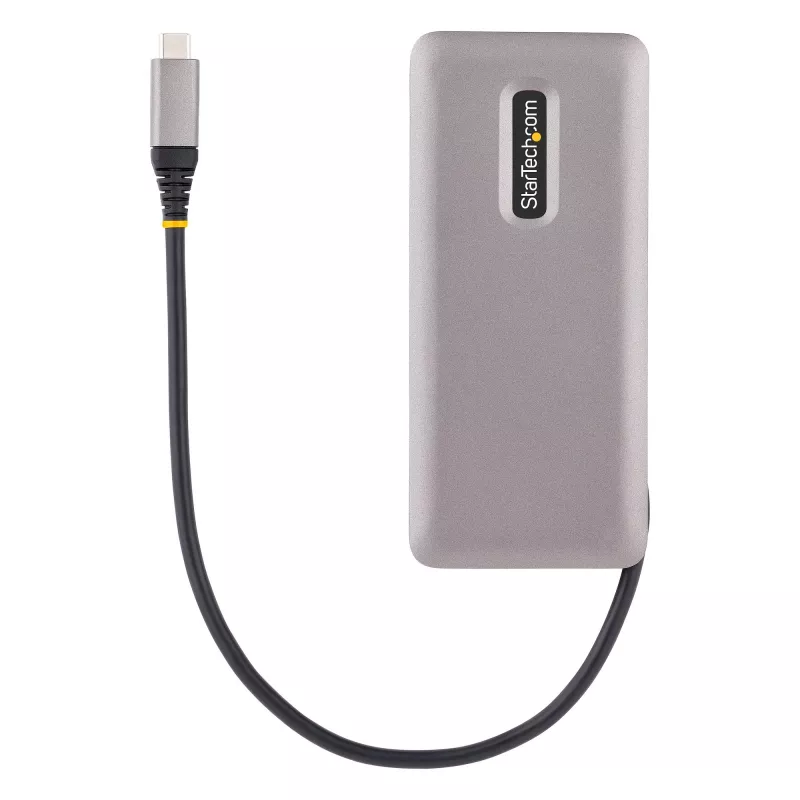 StarTech.com 4-pordiline USB-C-jaotur, 4x USB-C-porti, USB 3.2 Gen 2 (10 Gbit/s) - kaasaskantav USB-C-jaotur 100W toiteedastusega - USB USB-C jaotur 12,6 tolli/32 cm ümber keeratava kaabliga
