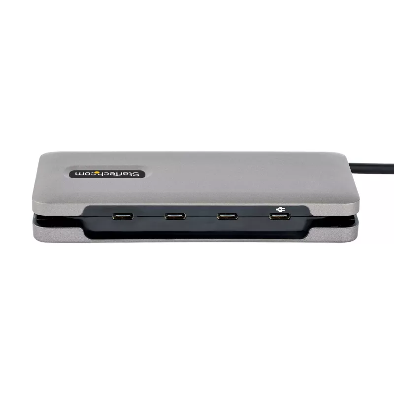 StarTech.com 4-pordiline USB-C-jaotur, 4x USB-C-porti, USB 3.2 Gen 2 (10 Gbit/s) - kaasaskantav USB-C-jaotur 100W toiteedastusega - USB USB-C jaotur 12,6 tolli/32 cm ümber keeratava kaabliga
